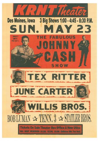 Johnny Cash - Krnt Theater - Retro Vintage Posters